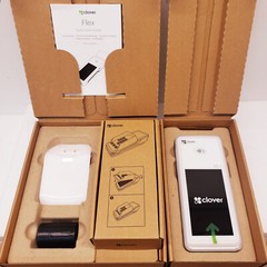 Clover POS Flex C403 Handheld Credit Card Terminal & K400U Receipt Printer – NEW