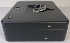 Steelmaster By MMF Industries Tiered Tray Cash Box W 2 Keys 11.5”x9”x3.5” Gray