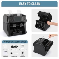 NUCOUN VS-35 Mixed Denomination Money Counter Machine,with Reject Pocket,Supp…