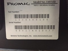 Lot: PROMAC 15″monitor USB Barcode Laser Scanner w/Stand & FELLOWS Monitor Riser