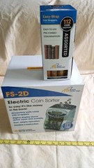 Royal Sovereign Electric Coin Sorter FS-2D with Tubes, & original box. works.