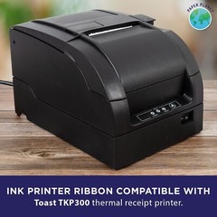 Red and Black Ink Printer Ribbons for Toast TKP300 Kitchen Printer by Paper P…