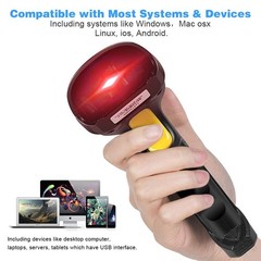 Wireless USB Quick Laser Barcode Scanner Reader for Library Warehouse