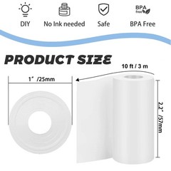 10 Rolls Self-Adhesive Thermal Paper, Glossy Thermal Printer Paper for Mini P…