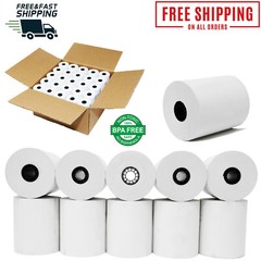 3 1/8 X 230 THERMAL RECIEPT PAPER 50 ROLLS BPA FREE ROLLS CASH REGISTER ROLLS