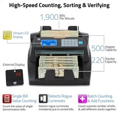 Bill Counter Cash Money Currency Count Counting Counterfeit Detector Machine