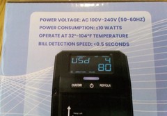 Counterfeit Bill Money Detector Machine with LCD Display, Portable Compact US…