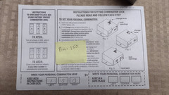 MMF Steelmaster Combination Lock Cash Box, Original Box Instructions, Steel