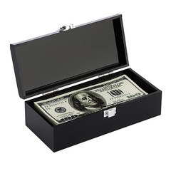 Acrylic Lockable Cash Box, Cash Organizer, Single Row Currency Tray Storage