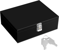 Acrylic Lockable Cash Storage Box 3 Slots Money Holder Cash Organizer Currenc…