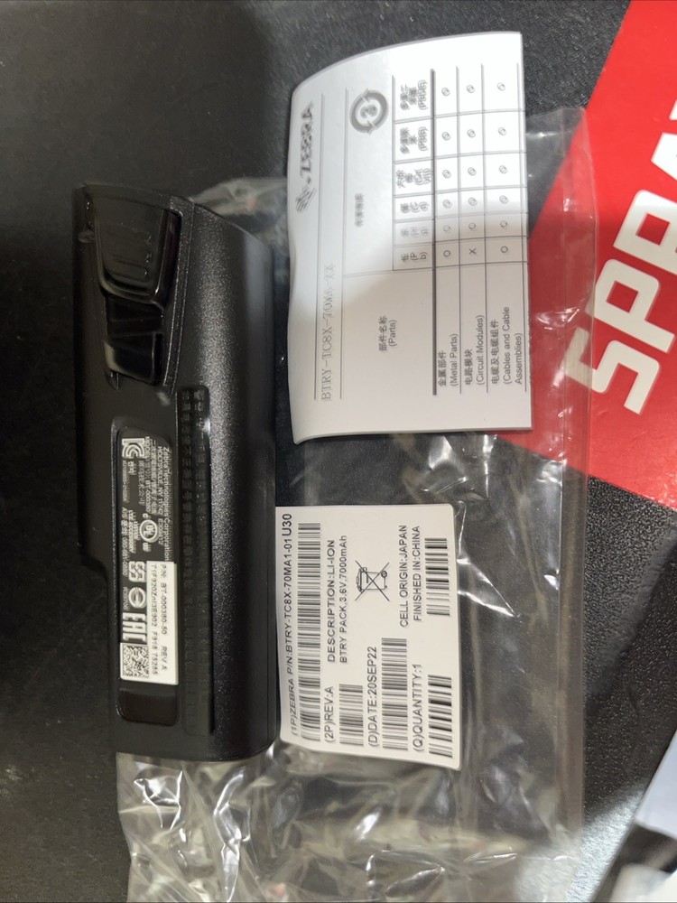 NEW Zebra BTRY-TC8X-70MA1-01 Original Battery For TC8X/TC8000/TC8300