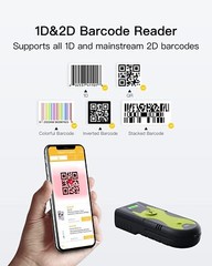 Bluetooth Scanner 2D Barcode Scanner 2.4Ghz USB Adapter Exclusive Shortcut