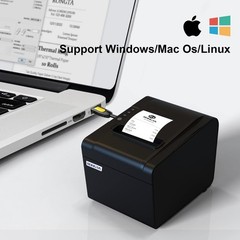 High-Speed 80mm Thermal Receipt Printer with Auto Cutter – USB & Ethernet Int…