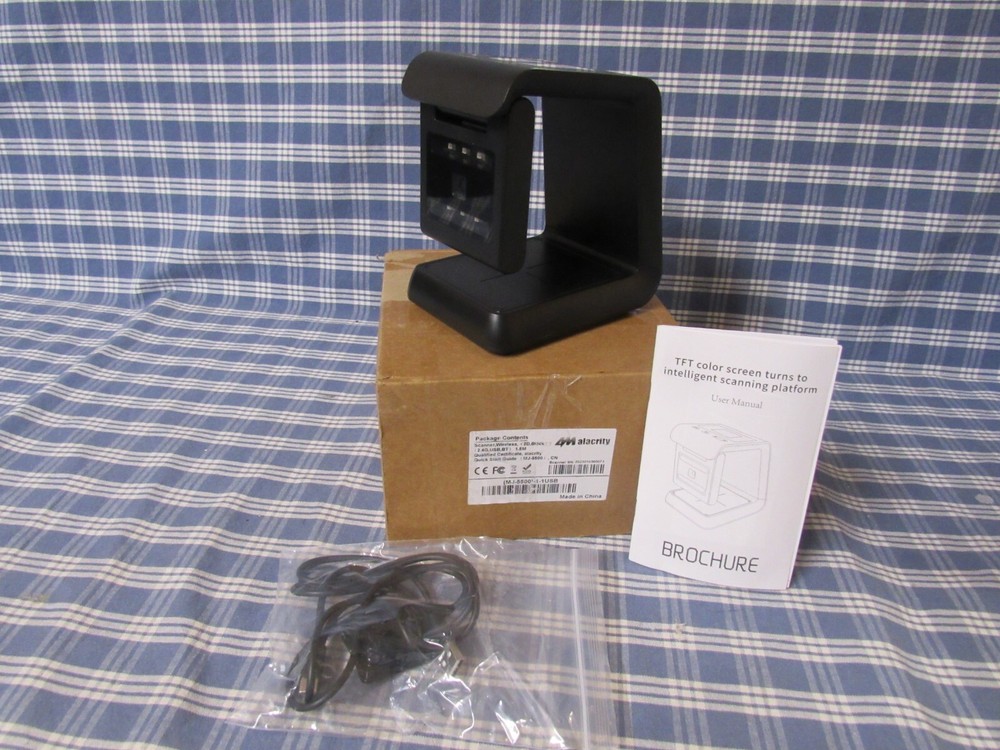 Alacrity 2D QR Barcode Scanner Wireless Hands-Free Omnidirectional FREE SHIPPING