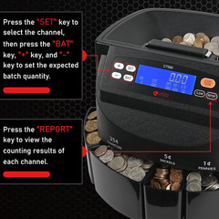 L LIKED Coin Counter and Sorter Machine Accurate sort for Nickels, Dimes