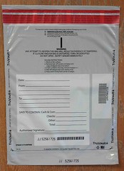 ‘A’ Size Tamper Evident Plastic Deposit Bags – Opaque (100 bags)