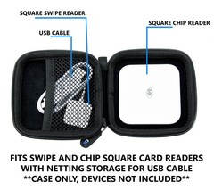 CASEMATIX Portable Credit Card Reader Case Compatible with Square Black