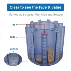 Coin Counter Change Sorter｜Pen & Pencil Holder as Desk Organizer｜Piggy Bank f…