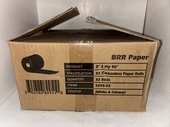 Case 32 Rolls 2 Ply Carbonless Rolls 3″ X 95 Feet White/Yellow Receipt Paper POS