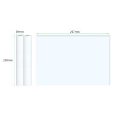 PeriPage 2 Rolls A4 Thermal Paper 210x30mm for A40 Thermal Receipt Printer W5K1