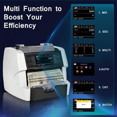NUCOUN VC-3 Mixed Denomination Money Counter Machine, Value Counting, CIS/UV/…