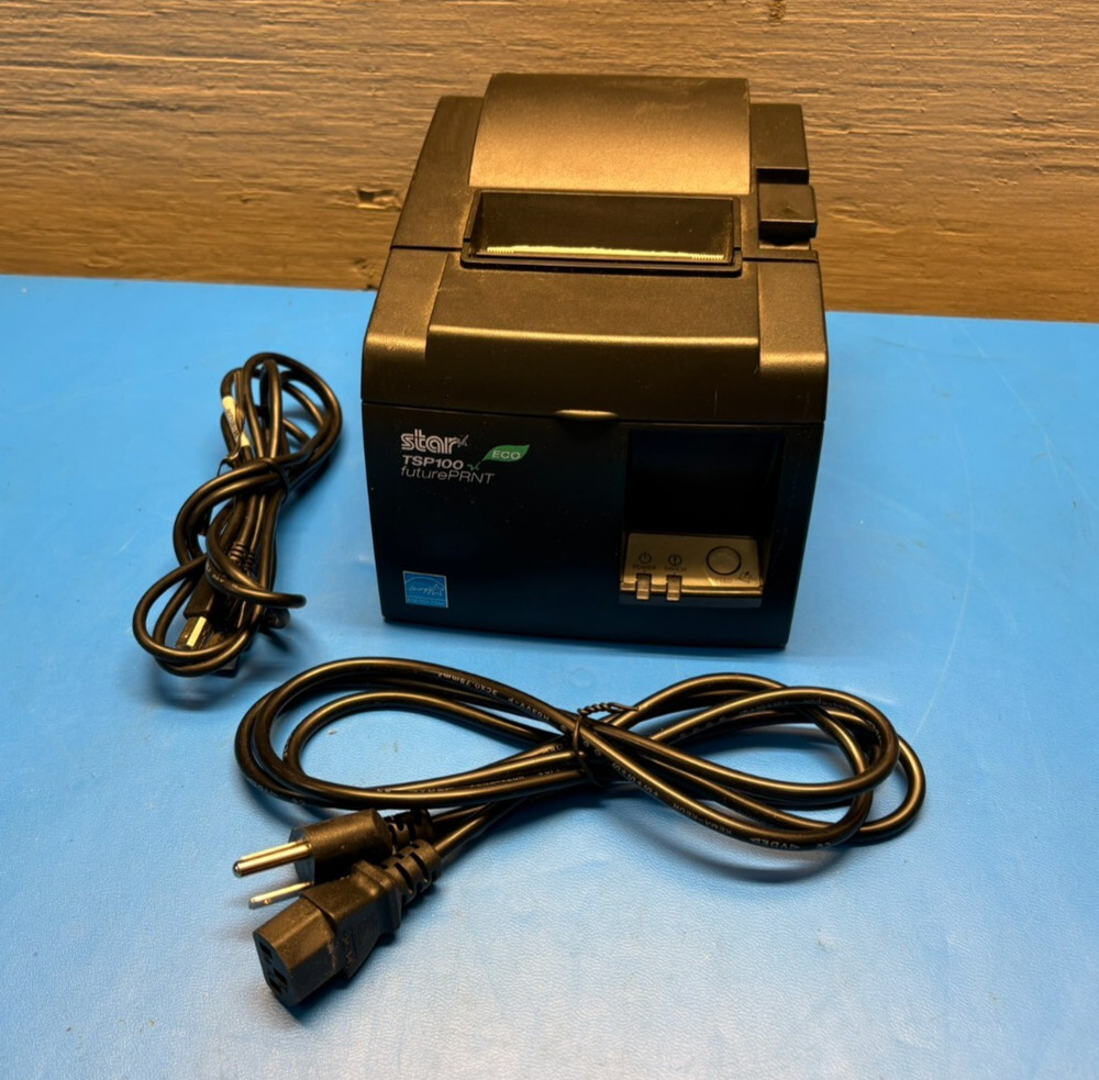Star TSP100II Thermal USB POS Receipt Printer 143IIU with USB and Power Cord