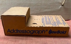Vintage NewBold Addressograph Manual Credit Card Imprinter Machine NEW in box