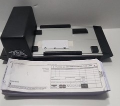 Vintage Manual Credit Card Imprinter Machine Slider Data Systems Co