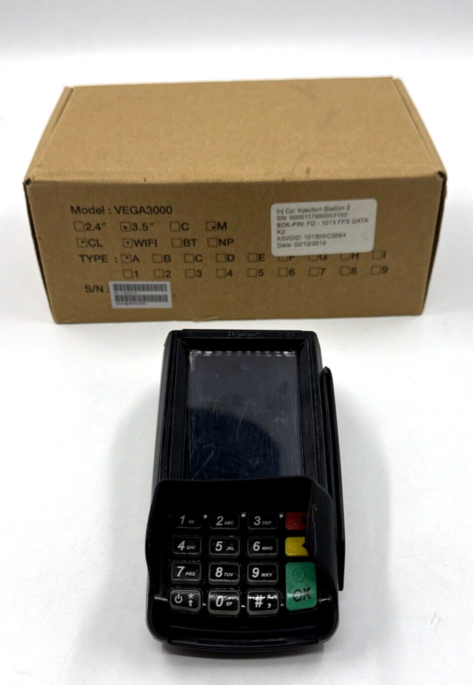 Dejavoo Z9 3.5″ VEGA3000 LCD POS Credit Card Terminal w/No Power Adapter/Tested