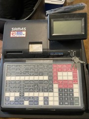 2 Sam4s SPS-340 Series POS Retail Cash Register Keys & Drawer Tested