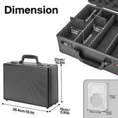 LOCKCURX Graded Coin Storage Box – Holds 120 NGC/PCGS Slabs, Medium, Black