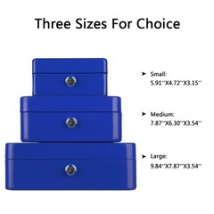 KYODOLED Cash Box with Money Tray,Storage Safe Lock Box with Key,Cash Drawer,…