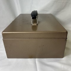 Metal Cash Box with Tray No Key For Lock 4″ x 7.75″ x 11″ Rockaway Metal Prod Co