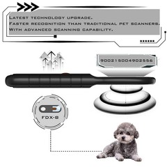 Microchip Scanner ISO11784/85 FDXB EMID Pet Dog Cat RFID Reader Data Storage