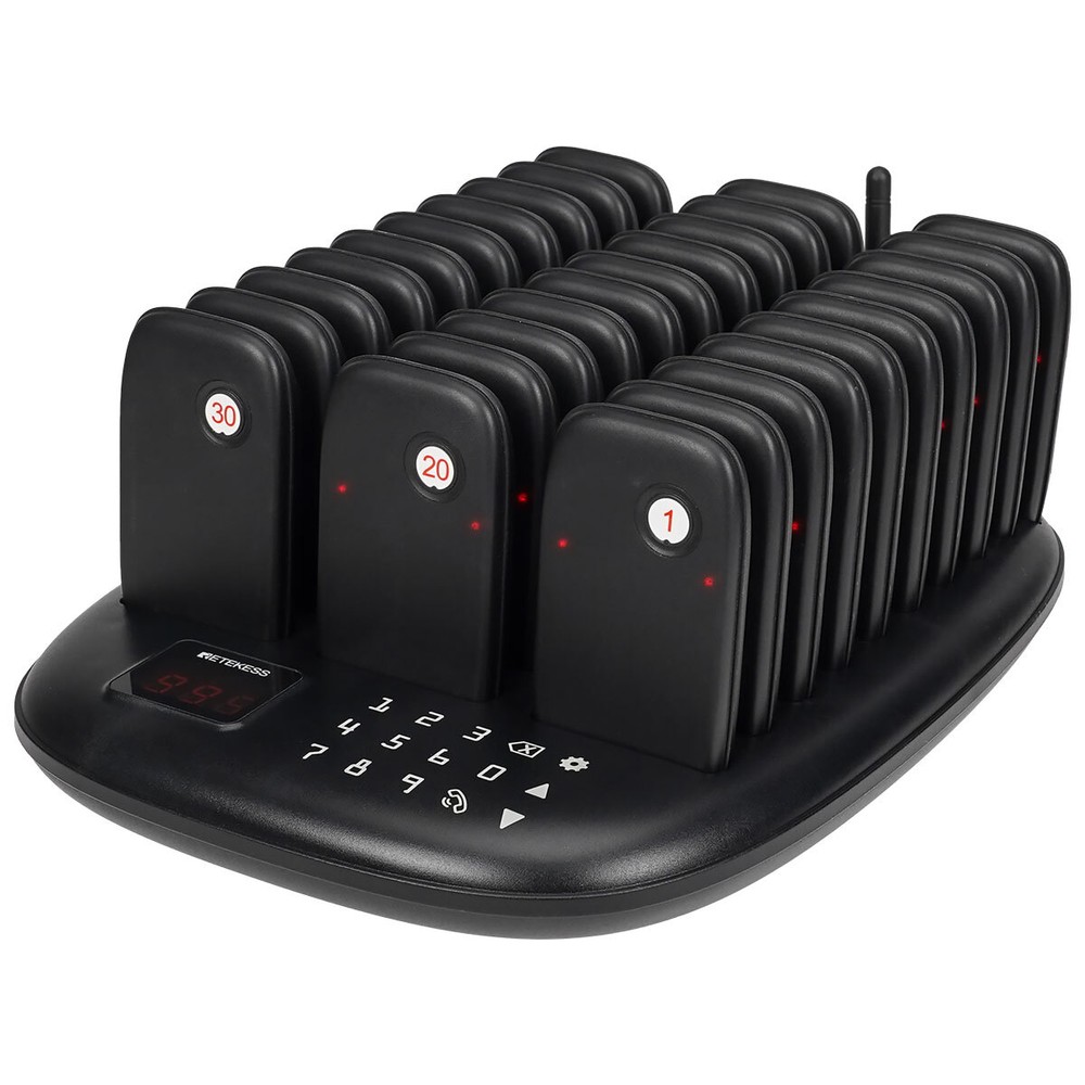 Retekess TD175P Restaurant Pager System Guest Queuning 30 Buzzers Food Truck Bar
