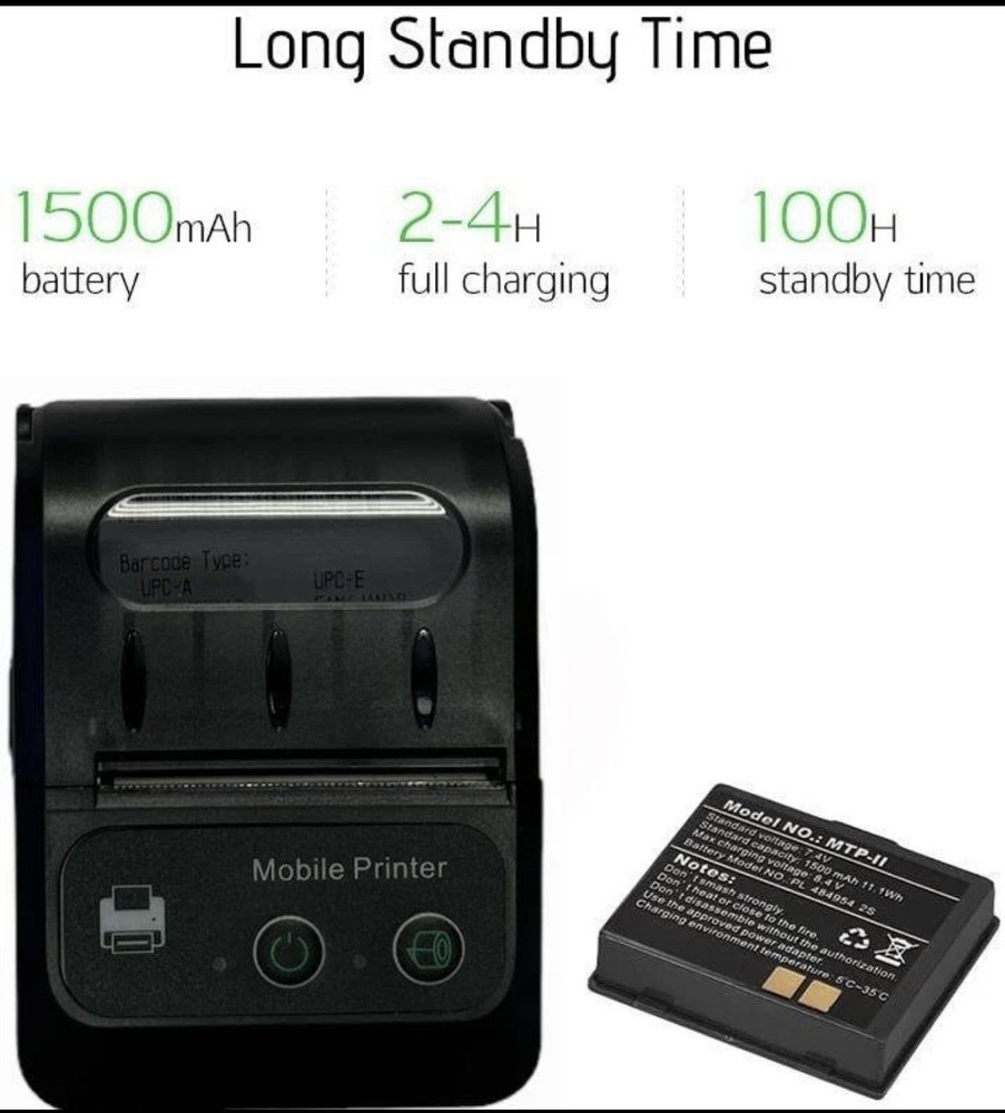 Mini 58mm Portable Bluetooth Wireless Pocket Mobile POS Thermal Receipt Printer