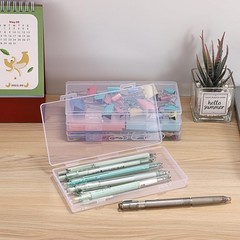 Hipiwe 4 Pack Plastic Money Organizer Clear Cash Box with 4 Pack, Transparent