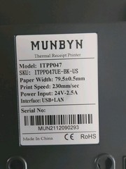 MUNBYN ITPP047 Thermal Receipt Printer LAN USB POS Complete Open Box Tested…