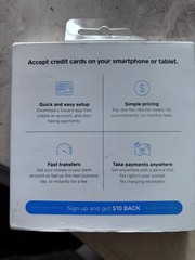 Square A-PKG-0206-01 Credit Debit Card Reader, White for Apple iPhone/Android