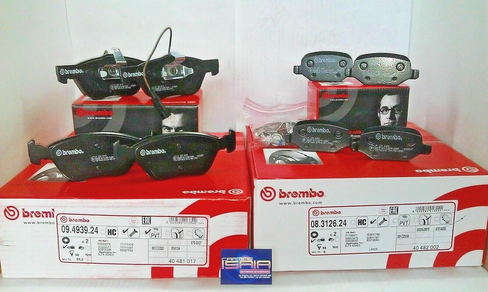 SUPER KIT BREMBO FRONT BRAKE DISCS AND PADS. AND POST. FOR ALFA ROMEO 147 1.6 16