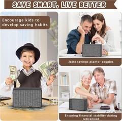 Wooden Money Saving Box, Cash Vault Savings Box for $10000 $5000 $3000 $1000 …
