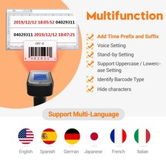 Tera 1D 2D QR Barcode Scanner Wireless Bluetooth USB w/ Charging Base HW0006PRO