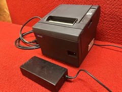Used Epson Thermal POS Receipt Printer #M129C TM-88IIIP W/ Power Cable Good Cond