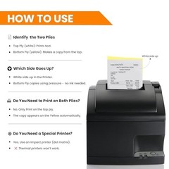 32 Rolls 2-Ply Carbonless Kitchen Printer Paper 3” x 95ft – Compatible Receipt R