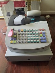 Royal Alpha 587CX Cash Register Management System With Keys Tested Works
