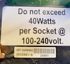 *NEW* 497-0459492 Short Cap Tri Lane Light, 40 Watts per socket, 100-240 Volt