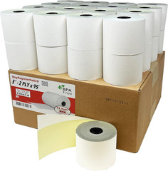 (32 Rolls) 2 Ply Carbonless Rolls 3″ X 95 Feet White/Yellow Receipt Paper POS Ca