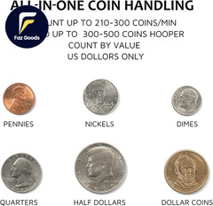 Electric Automatic Coin Sorter & Change Counter Machine Coins up to 300 Coins