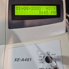 Sharp XE-A401 Electronic Cash Register Thermal Printer Tested Working