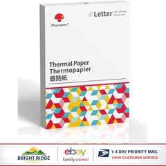 Thermal Printer Paper 8.5×11 Inches, 100 Sheets for Inkless Portable Printing